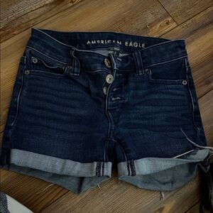 American Eagle Outfitters Women's Deep Indigo Jean Shorts
